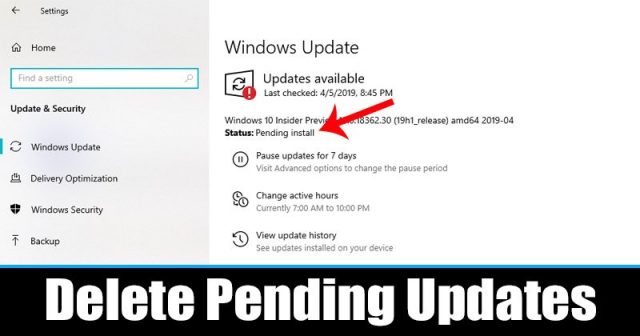 Comment supprimer toutes les mises à jour en attente sur Windows 10