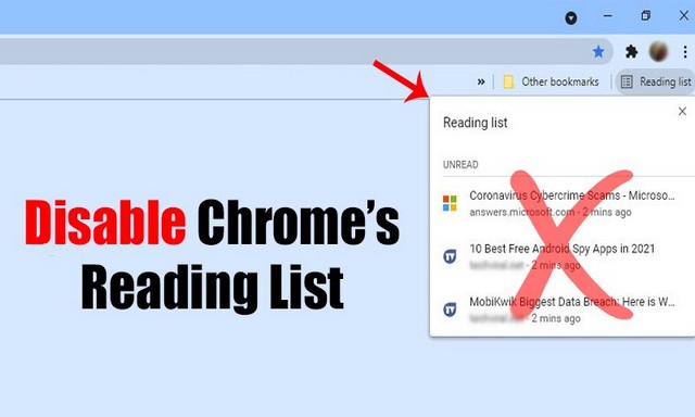 Comment désactiver et supprimer la fonctionnalité de liste de lecture dans Google Chrome