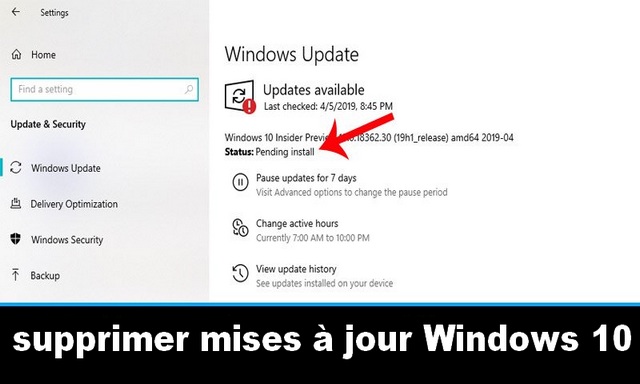 Comment supprimer toutes les mises à jour en attente sur un PC Windows 10
