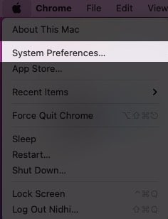Ouvrir les Préférences système sur Mac