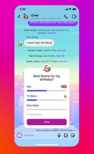 Créer des sondages sur les messages Instagram