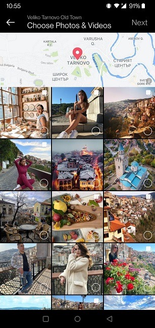 Créer un guide Instagram Sélectionner des lieux de photos