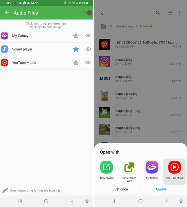 Android mieux ouvert avec l'application