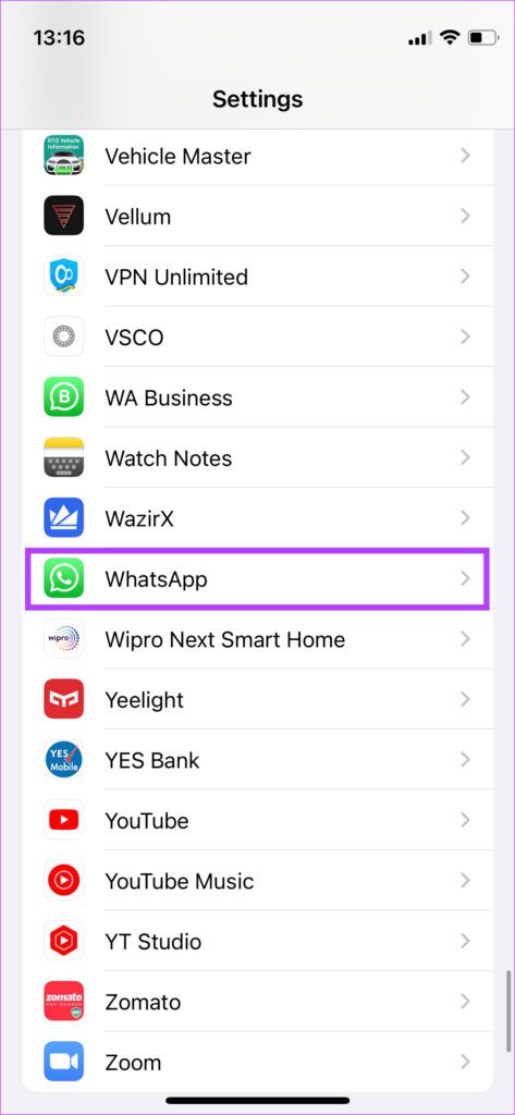 Paramètres Whatsapp sur iphone