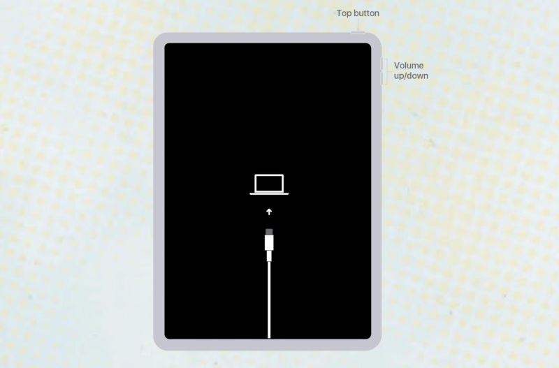 Mettez l'iPad Pro avec Face ID en mode de récupération
