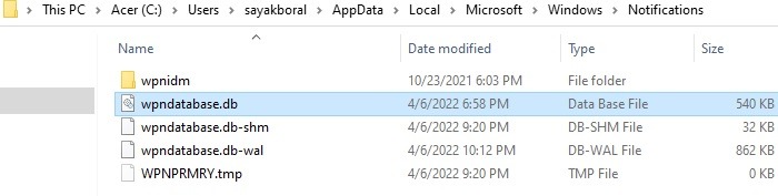 Windows Désactiver les notifications Windows10 Notifications Db