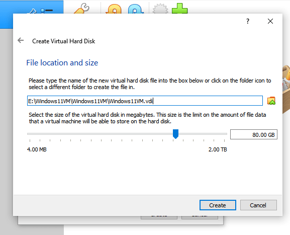 Essayez Windows 11 Virtualbox Créer Vm Étape 7