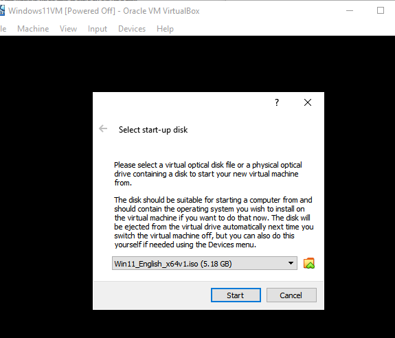 Essayez Windows 11 Installez Windows dans Virtualbox Étape 2
