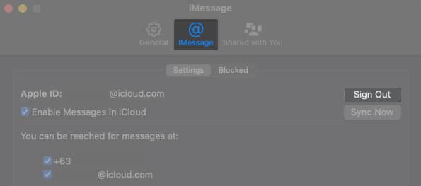 Se déconnecter d'iMessage sur Mac