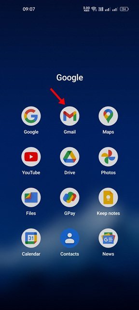 ouvrez l'application Gmail