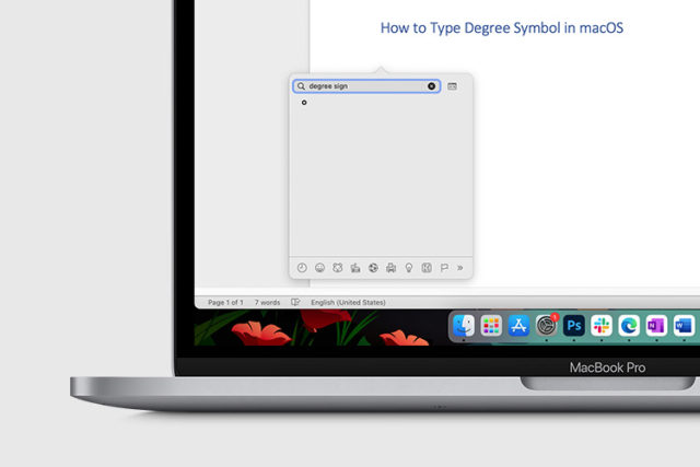 Comment taper le symbole degré dans macOS