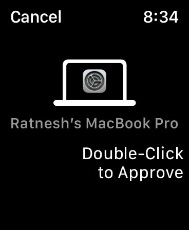 Déverrouiller Mac avec Apple Watch Double-cliquez pour approuver