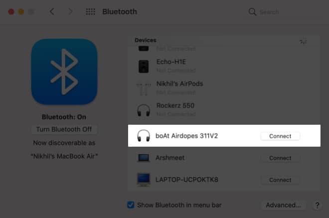 Supprimez le profil de l'appareil et reconnectez l'appareil Bluetooth sur Mac