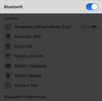 Désactiver et activer le Bluetooth de Mac