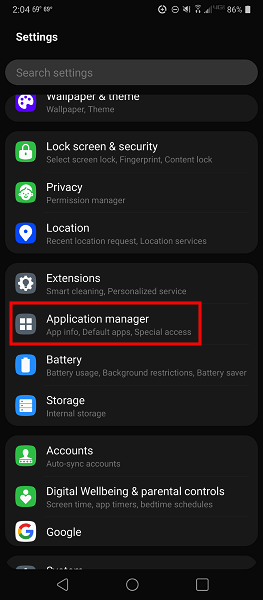 Comment supprimer et désinstaller complètement des applications sur Android Application Manager 1