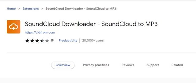 Télécharger SoundCloud Music via les extensions de navigateur