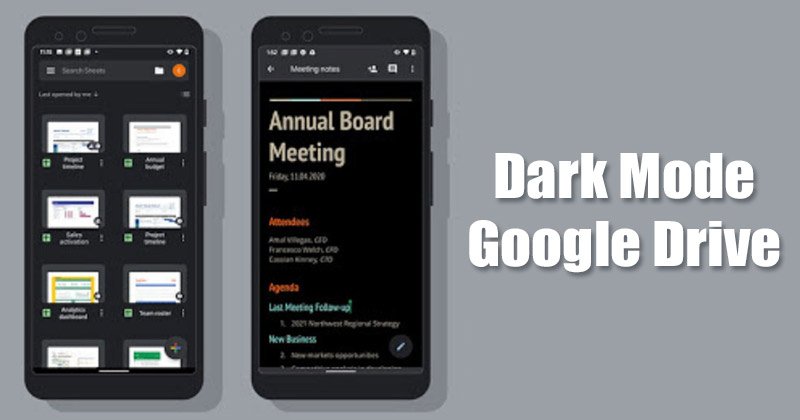 Comment activer le mode sombre dans Google Drive