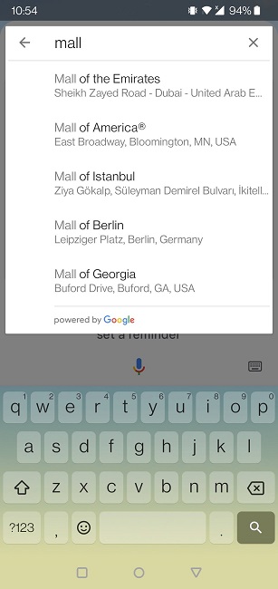 Rappels basés sur la localisation Recherche Android