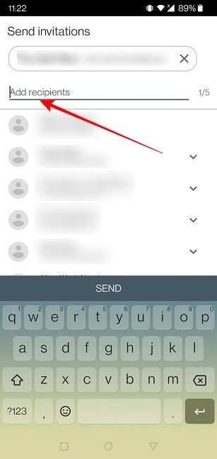 Rappels basés sur la localisation Android Envoyer des invitations Ajouter