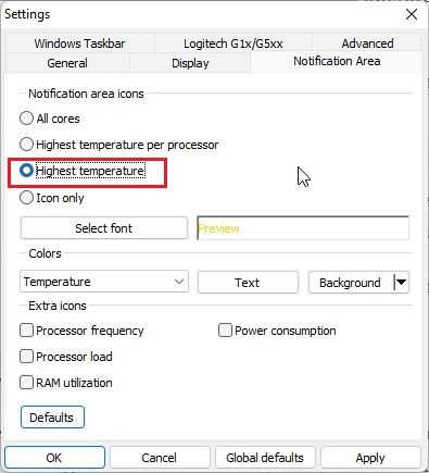 Surveiller la température du processeur dans Windows 11 avec Core Temp