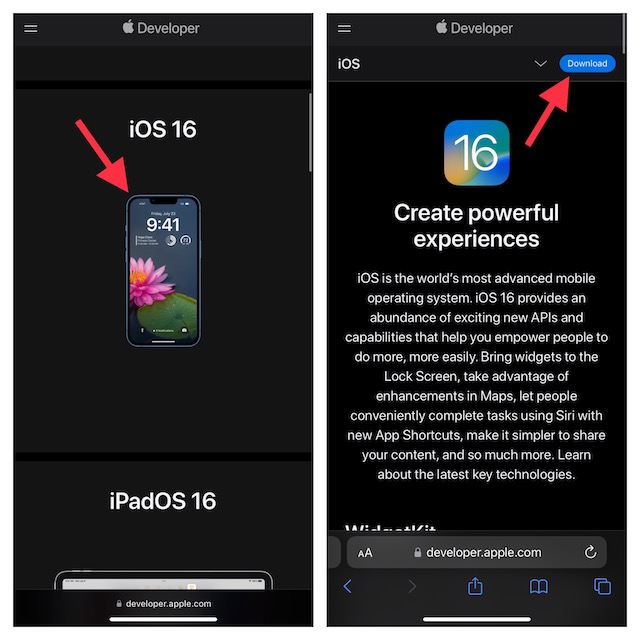 Comment télécharger et installer iOS 16 Developer Beta sur iPhone