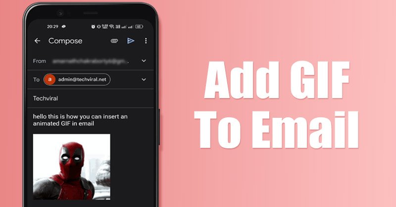 Comment insérer un GIF animé dans un e-mail dans Gmail