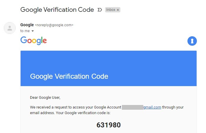 Code de vérification Google de récupération Google verrouillé