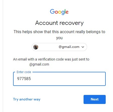 Nouvel e-mail Google verrouillé