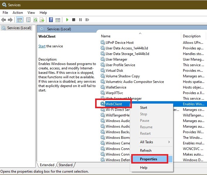 Comment mapper un lecteur Webdav dans les services Windows 10