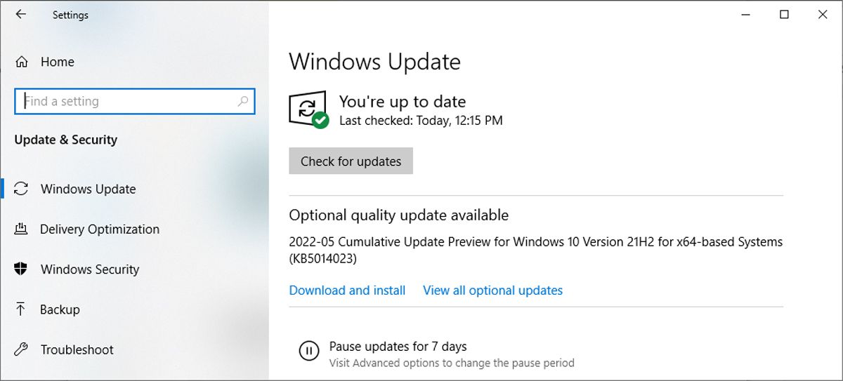 Mettre à jour Windows 10