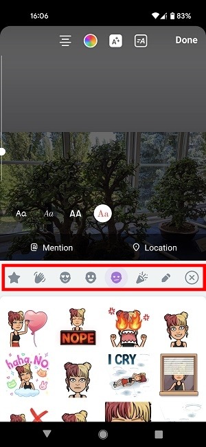 Comment utiliser le clavier Instagram Avatar Bitmoji