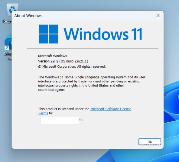 Mise à niveau vers Windows 11 22H2 à partir du canal de prévisualisation de la version