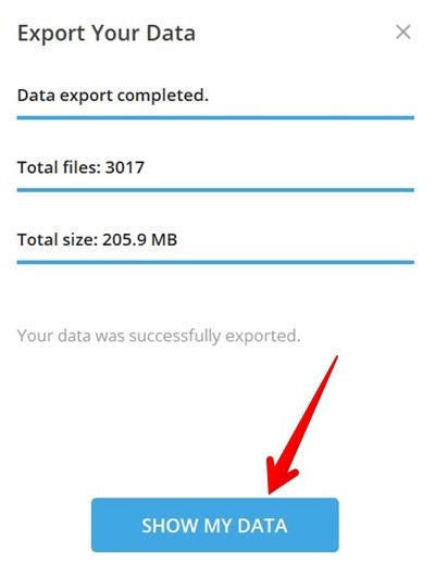 Télégramme Exporter des données d'émission individuelles