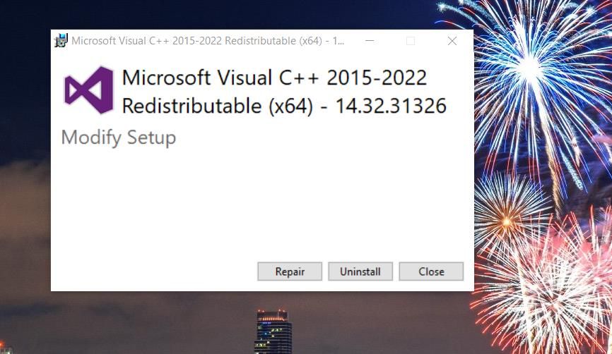 La fenêtre Microsoft Visual C++ 