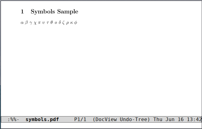 Emacs Latex 13 symboles en latex
