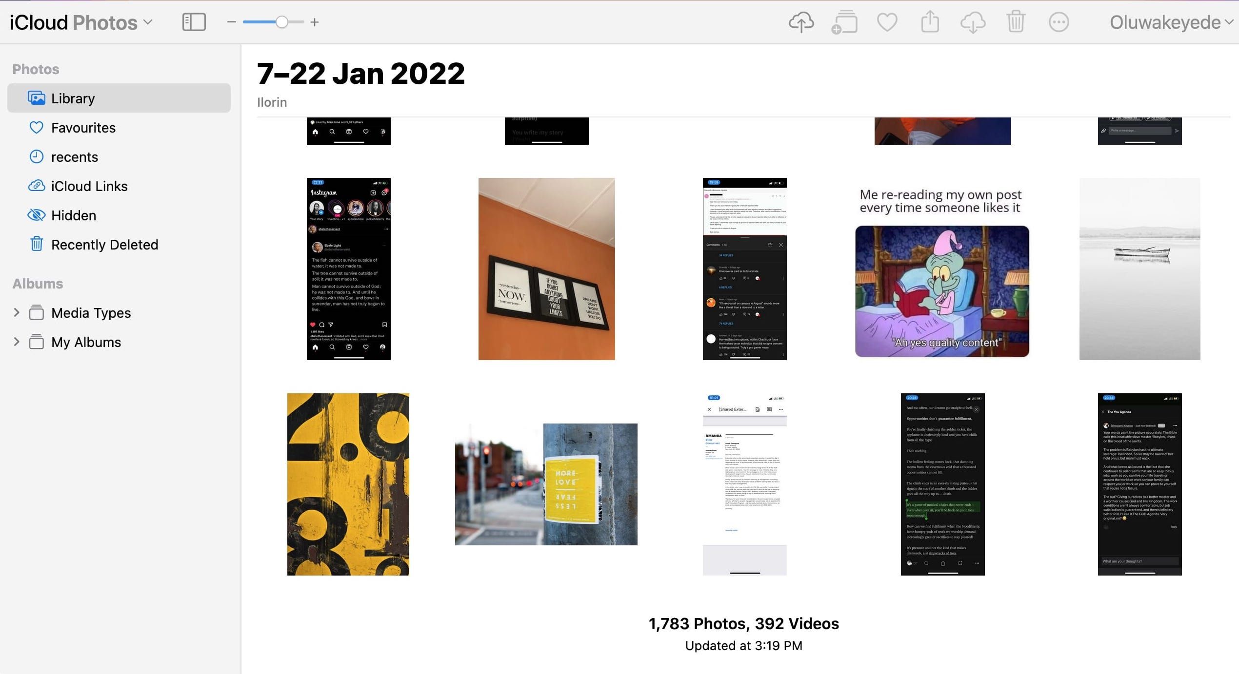 Bibliothèque de photos iCloud sur un Mac