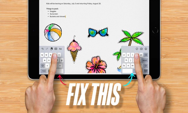 Comment réparer un clavier divisé ou petit sur iPad
