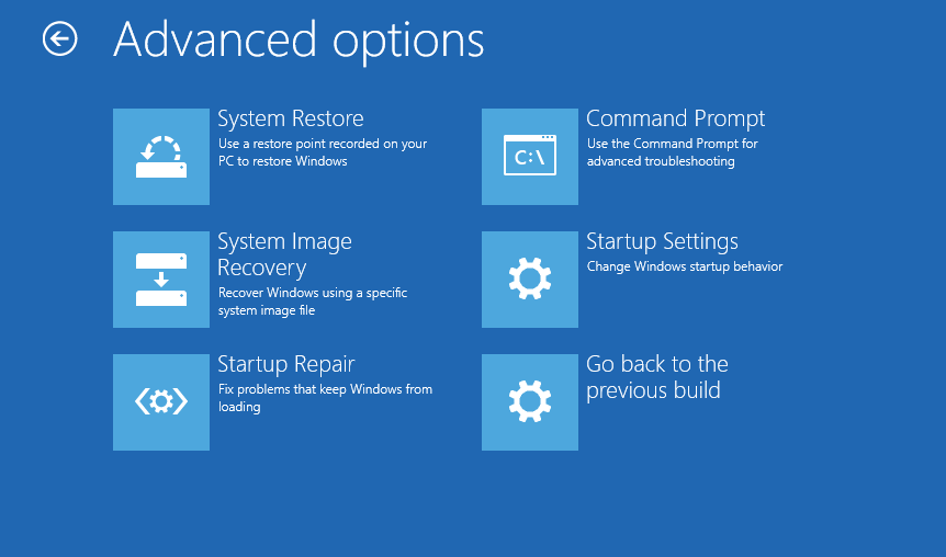 Réparation de démarrage avancée Windows 10