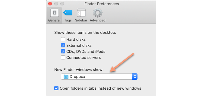 Préférences du Finder Mac