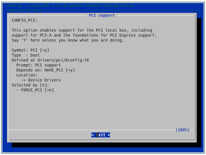 5 Conseils sur le noyau 04 Exemple d'aide pour Linux PCI