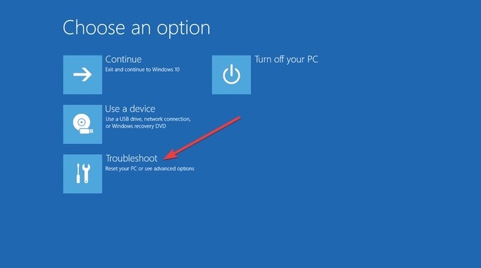 fix-bad-system-config-info-windows-10-choose-an-option-troubleshoot