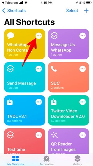Whatsapp Siri Raccourci Ouvrir