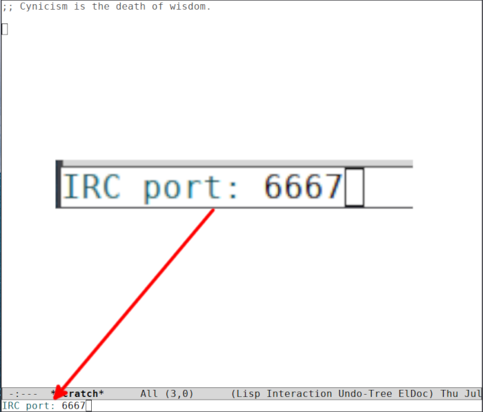 Invite de port du serveur Emacs Irc 08 Irc