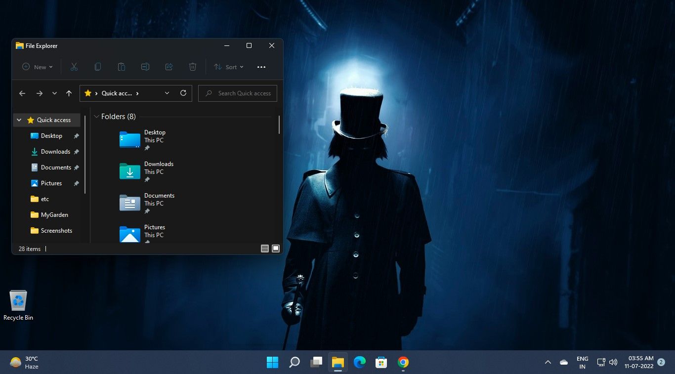 Thème Dark Amoled pour Windows 11