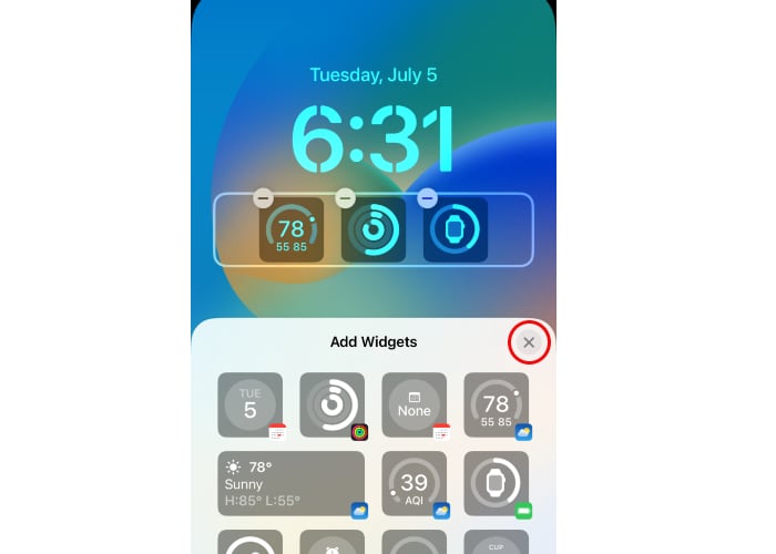Widget iOS 16