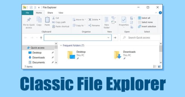 Comment obtenir l'explorateur de fichiers classique dans Windows 11