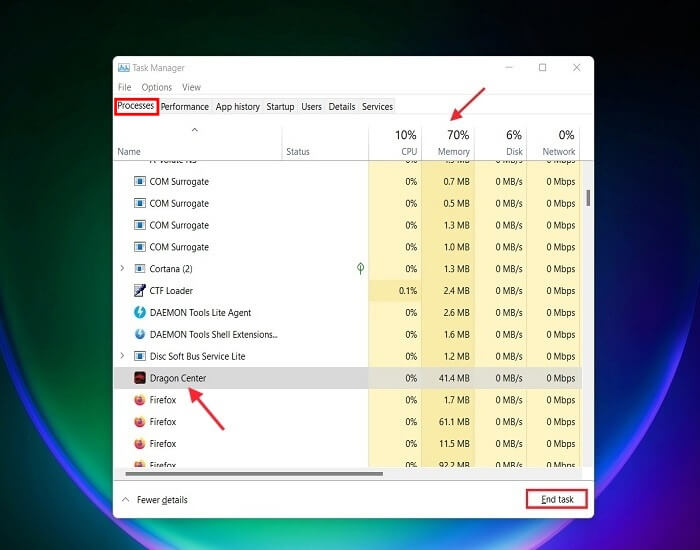 Optimiser les tâches de consommation de ressources finales de Windows 11