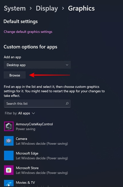 Optimiser Windows 11 Parcourir les jeux