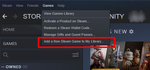 Comment ajouter des jeux non Steam au menu des jeux de la bibliothèque Steam