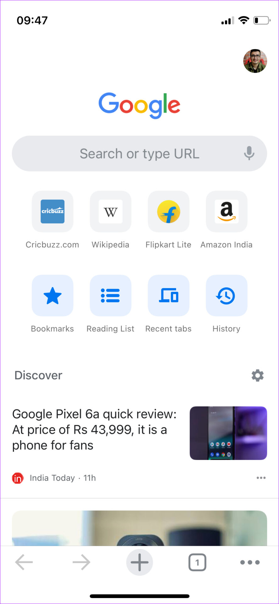 Chrome sur iOS